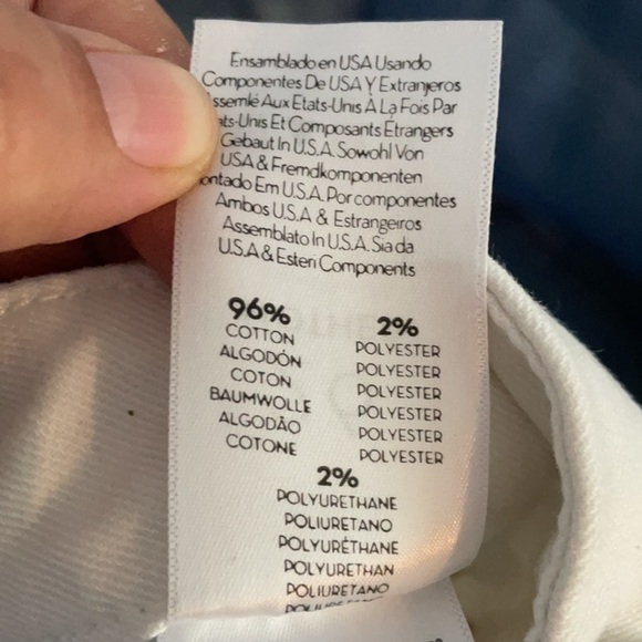 MOTHER JEANS white with navy tuxedo stripes THE LOOKER Ankle sz 26 EUC - Picture 6 of 9